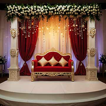 Stage & Backdrop — Wedding Curatorss